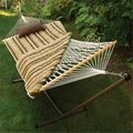 Patioplus Cotton Rope Hammock  Stand  Pad and Pillow Combination PA3965